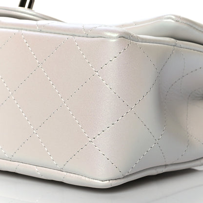 Chanel Iridescent Calfskin Quilted Mini Rectangular Flap White 10 of 10
