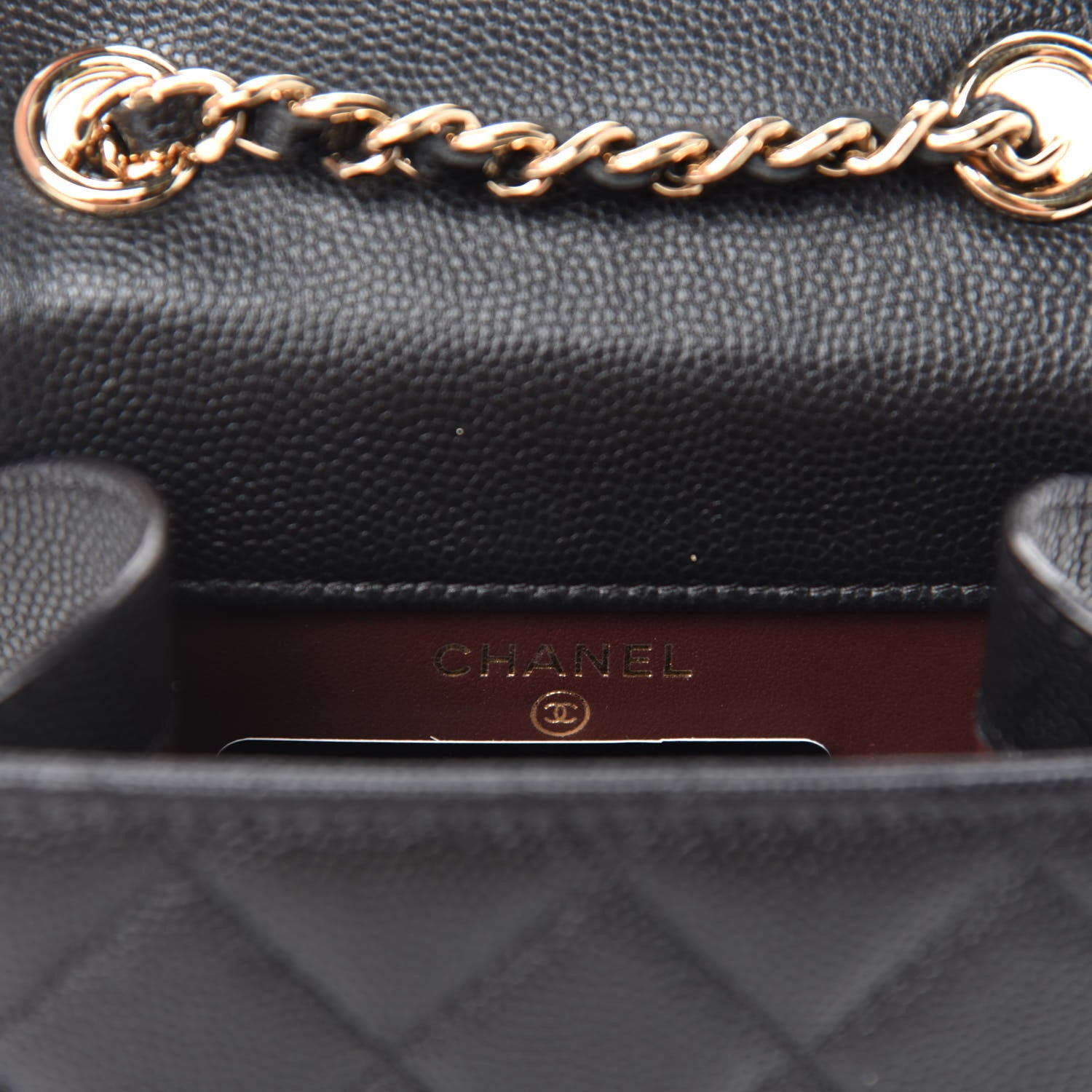 Chanel Caviar Quilted Classic Phone Holder Black 8 of 12