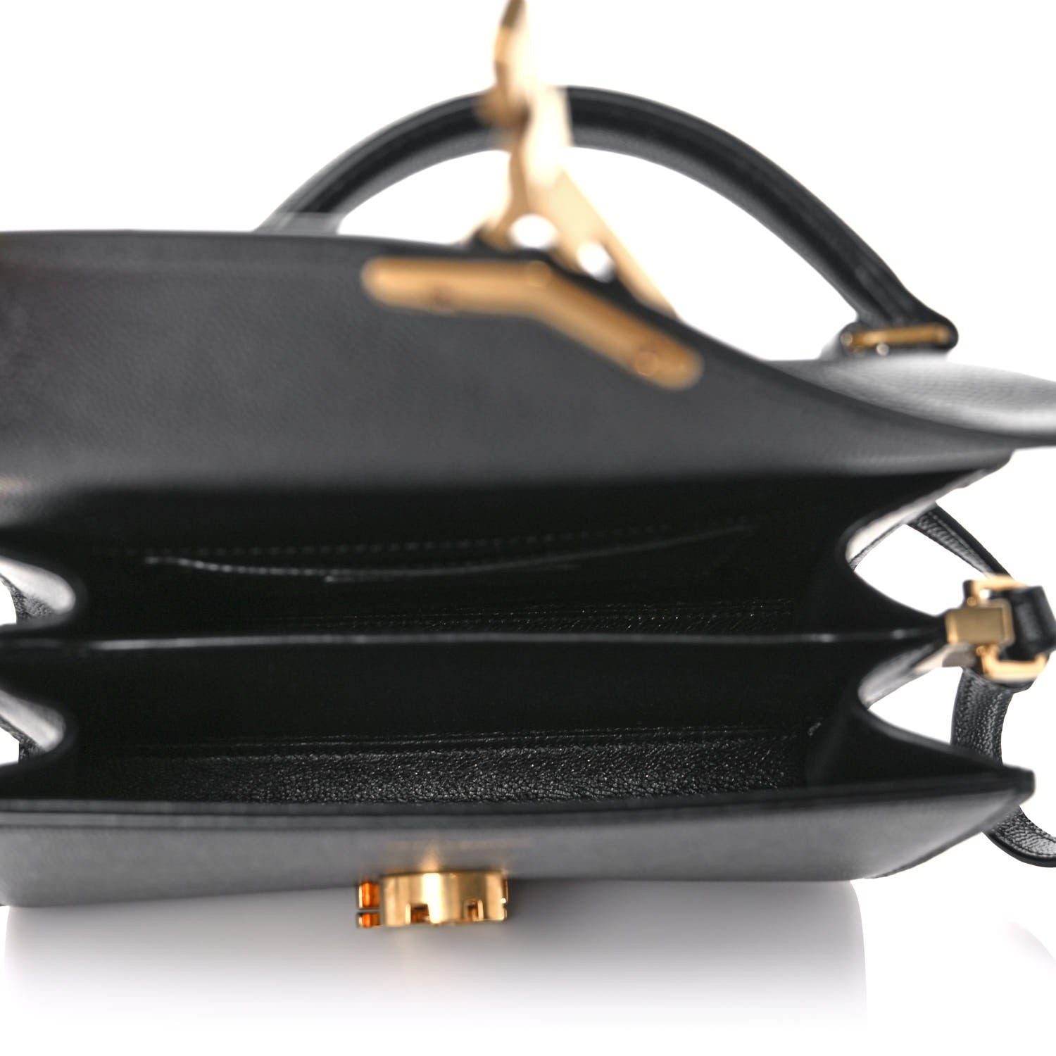Saint Laurent Grain de Poudre Mini Classic Monogram Cassandra Top Handle Black 5 of 12