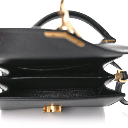 Saint Laurent Grain de Poudre Mini Classic Monogram Cassandra Top Handle Black 5 of 12