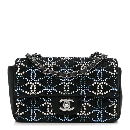 Chanel Velvet Crystal Mini Rectangular Flap Black 1 of 10