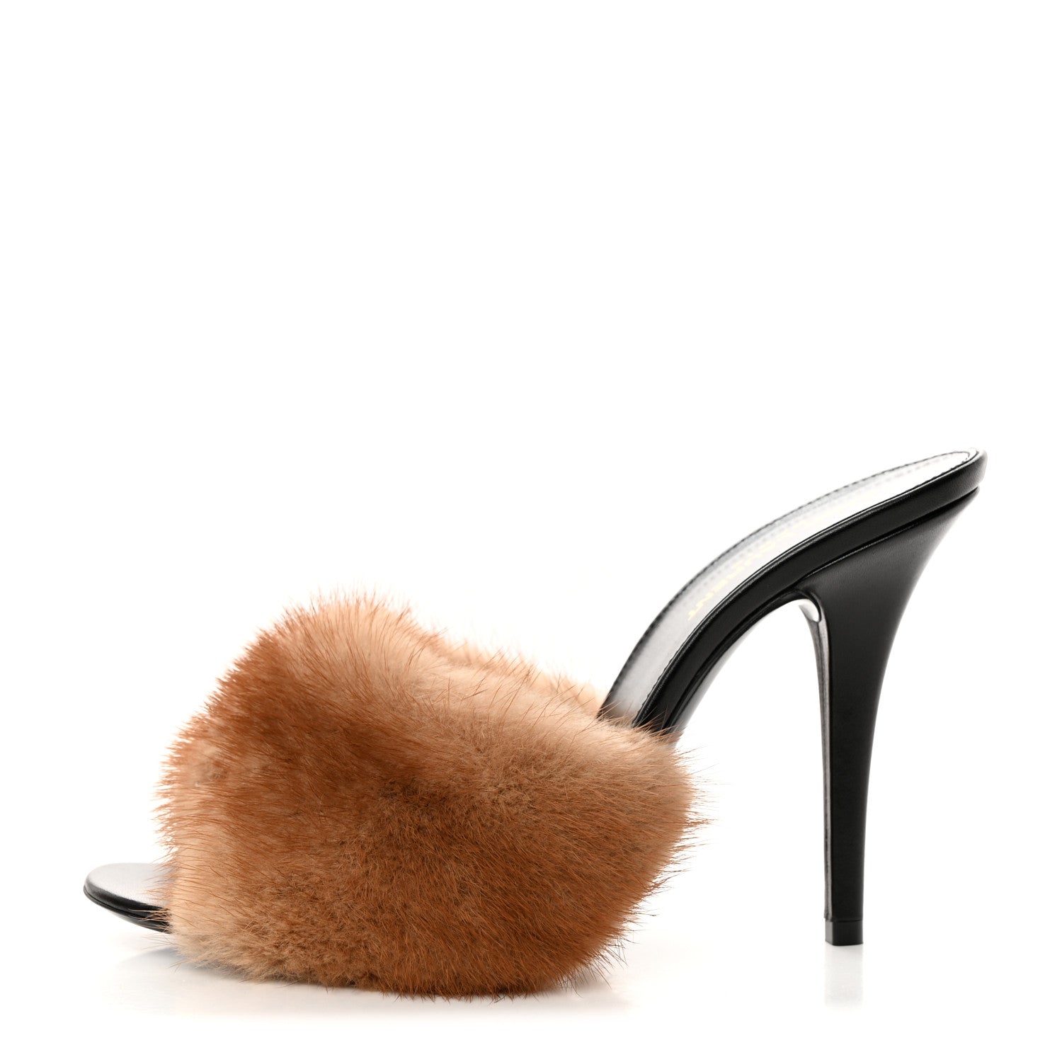 Saint Laurent Mink Calfskin Roy Mule Sandals 40 Tan 1 of 9