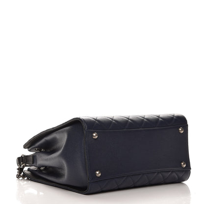 Chanel Caviar Quilted Medium CC Bucket Bag Dark Blue 4 of 8