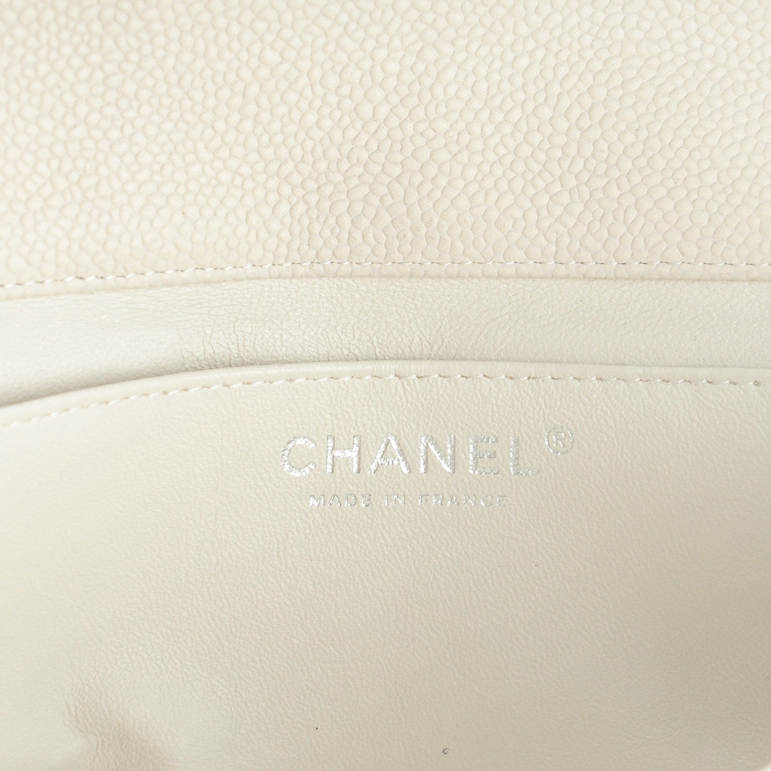 Chanel Iridescent Caviar Quilted Clutch With Chain Flap White 7 of 8