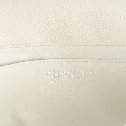 Chanel Iridescent Caviar Quilted Clutch With Chain Flap White 7 of 8