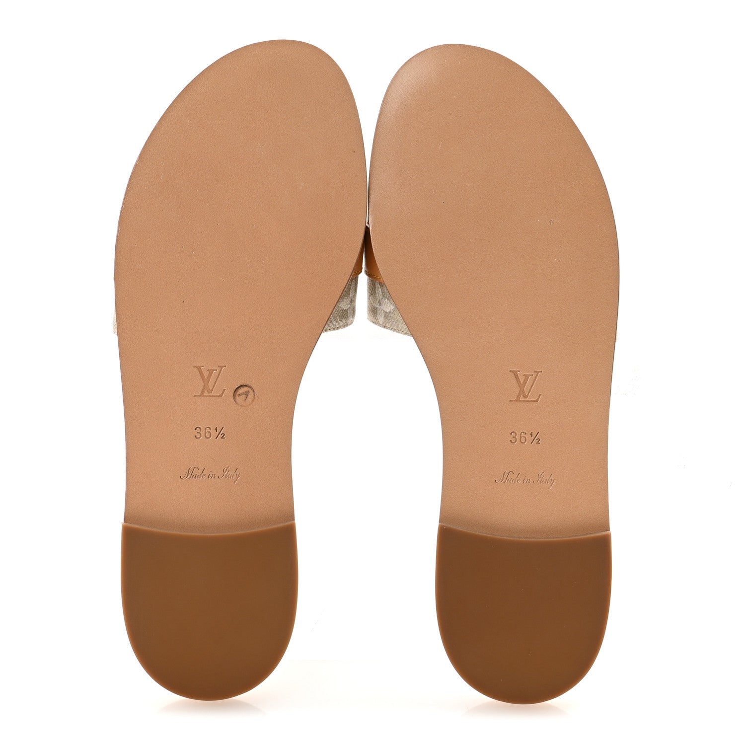 Louis Vuitton Monoglam Lock It Flat Mule 36.5 Gold 6 of 9