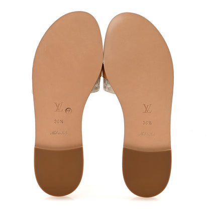 Louis Vuitton Monoglam Lock It Flat Mule 36.5 Gold 6 of 9