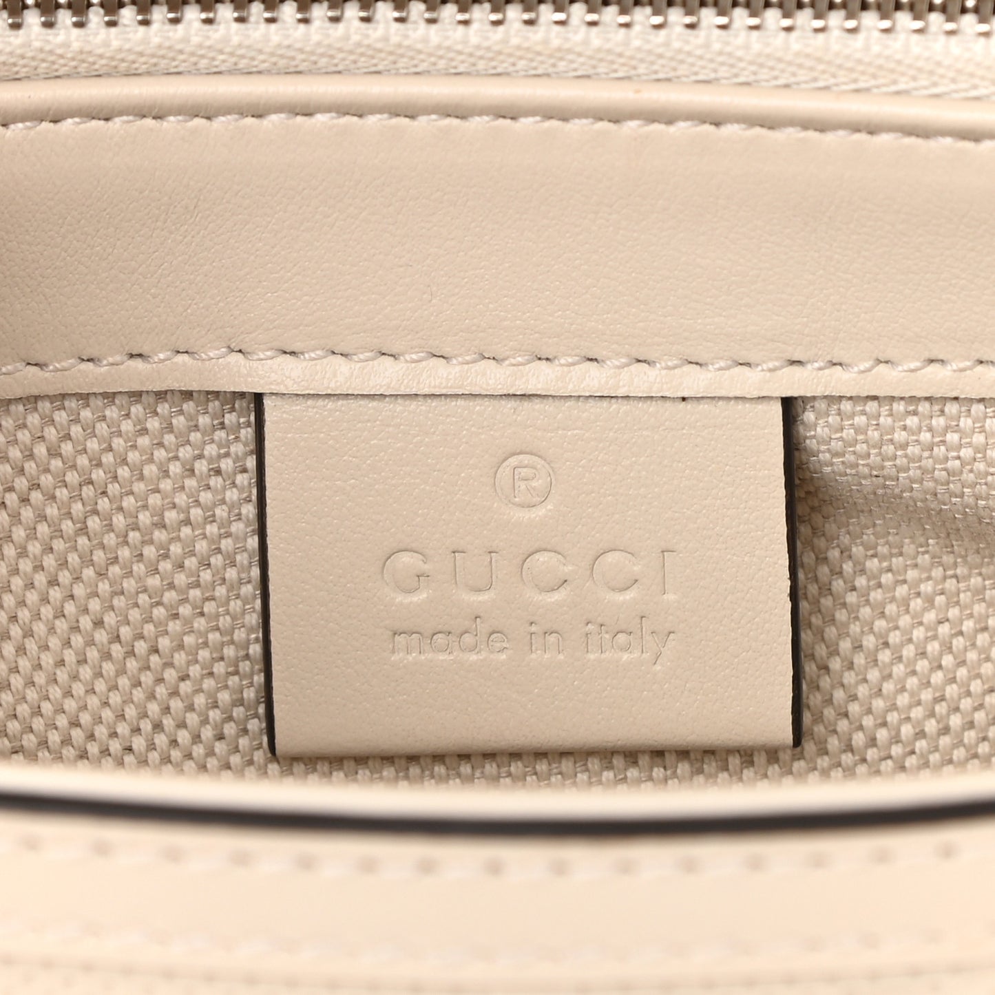 Calfskin GG Tennis Embossed Messenger Bag Mystic White