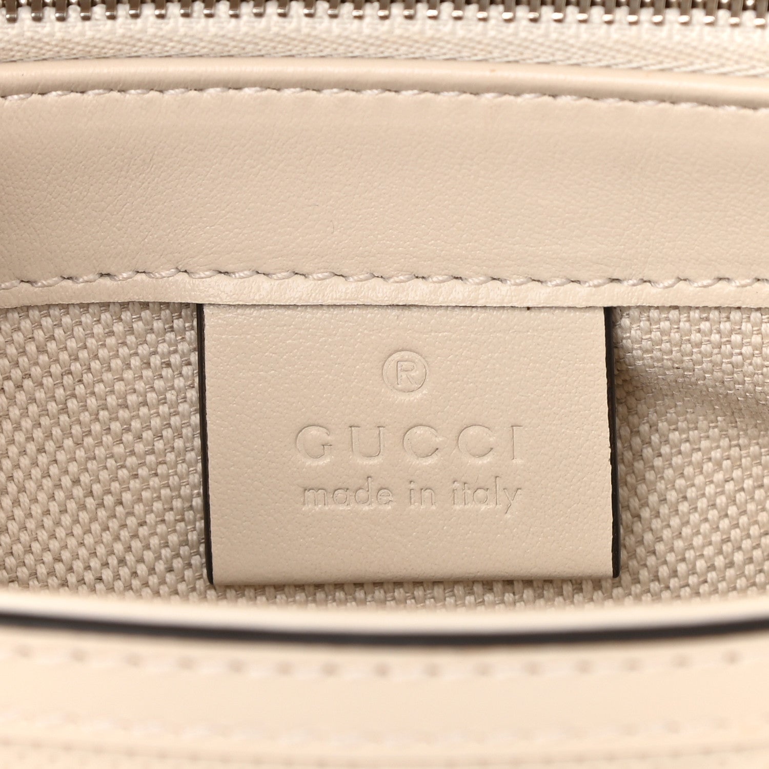Gucci Calfskin GG Tennis Embossed Messenger Bag Mystic White 6 of 11