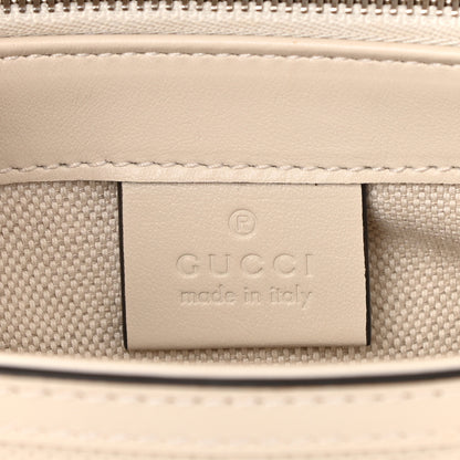 Gucci Calfskin GG Tennis Embossed Messenger Bag Mystic White 6 of 11