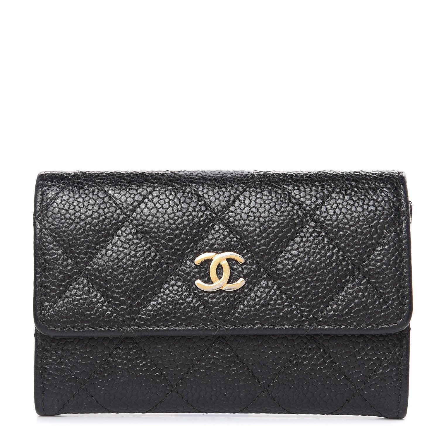Chanel Caviar Quilted Flap Card Holder Black 1 of 8