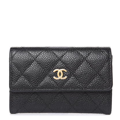 Chanel Caviar Quilted Flap Card Holder Black 1 of 8