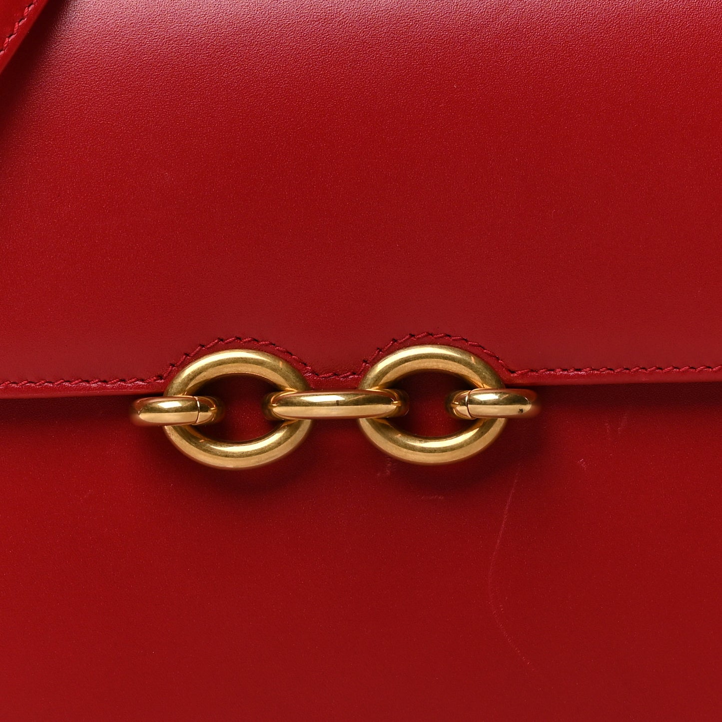 Smooth Calfskin Le Maillon Satchel Rouge Eros