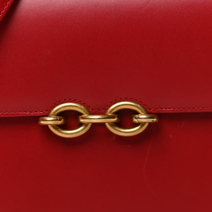 Saint Laurent Smooth Calfskin Le Maillon Satchel Rouge Eros 9 of 12