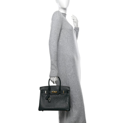 Hermes Ostrich Birkin 30 Vert Titien 2 of 10