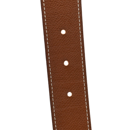 Hermes Box Courchevel 32mm H Belt 65 Black Gold 3 of 4