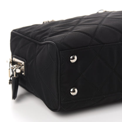 Prada Nylon Tessuto Impuntu Quilted Shoulder Bag Black 6 of 12