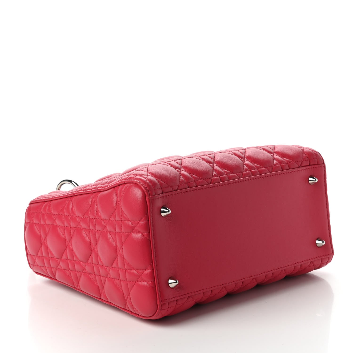 Christian Dior Lambskin Cannage Medium Lady Dior Fuchsia 4 of 10