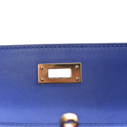 Hermes Swift Kelly Cut Clutch Pochette Bleu Electrique 20 of 26