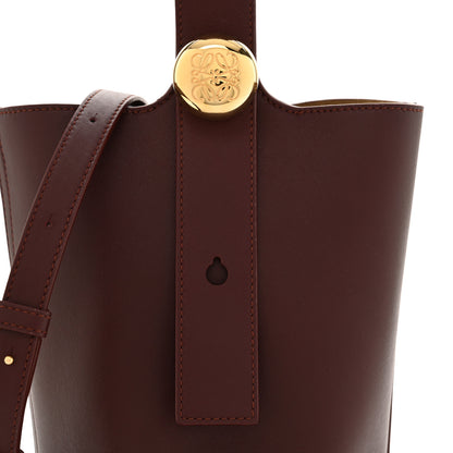 Loewe Calfskin Mini Pebble Bucket Bag Dark Burgundy 8 of 11