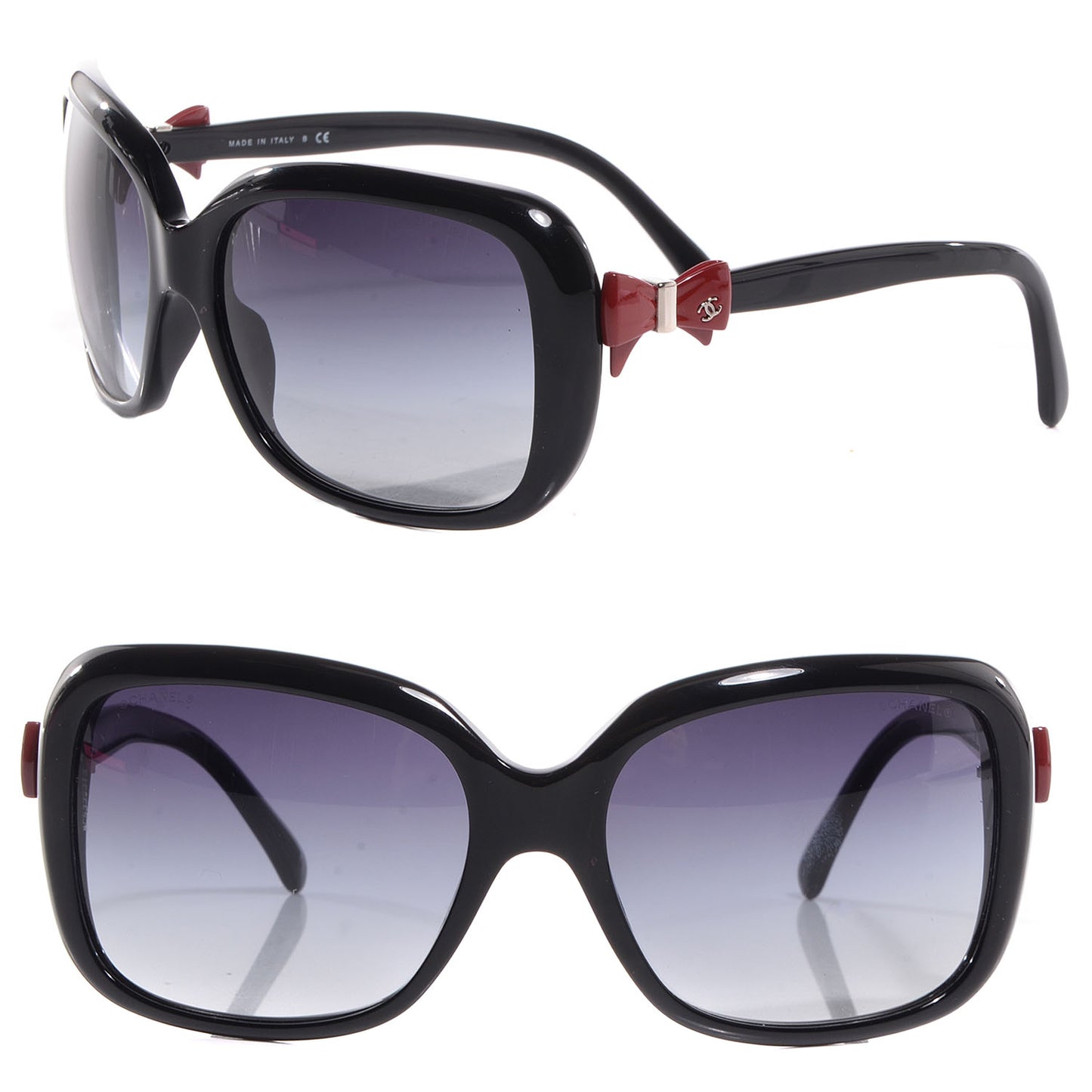 Acetate CC Bow Sunglasses 5171 Black Red