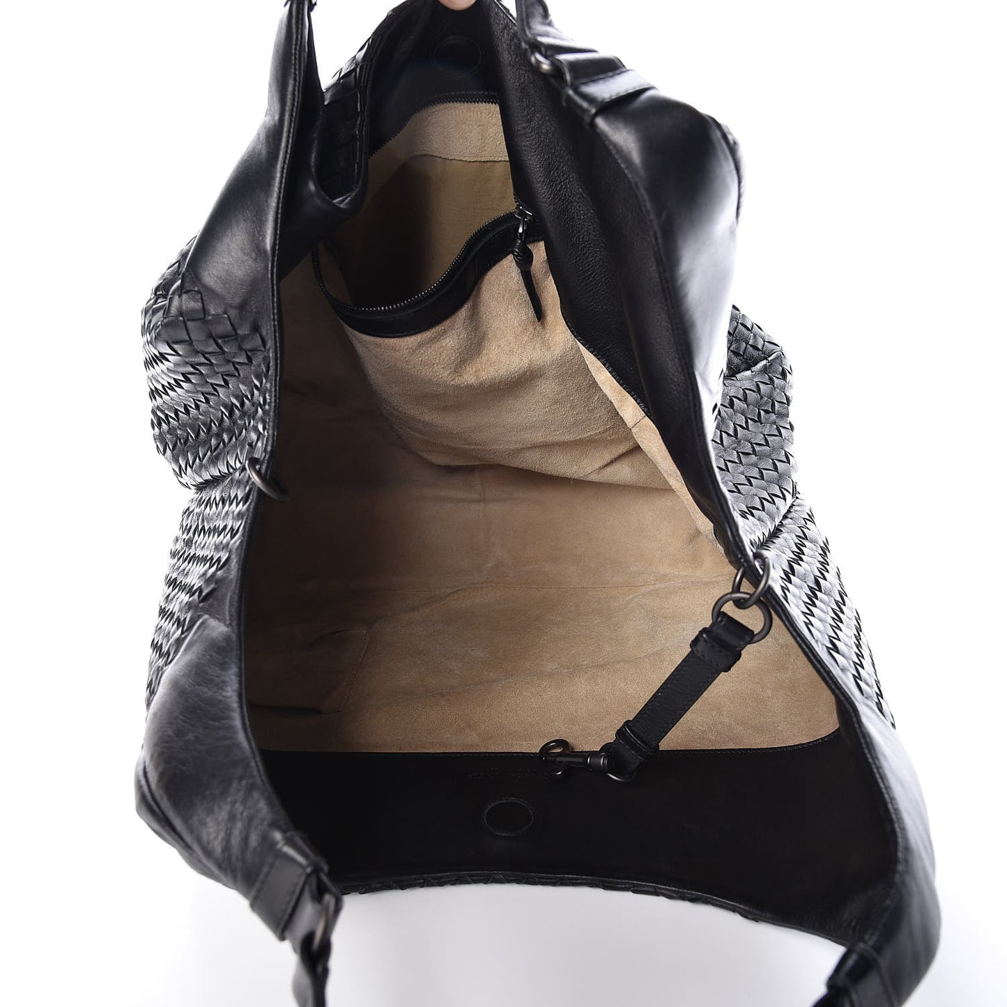 Nappa Intrecciato Large Campana Black