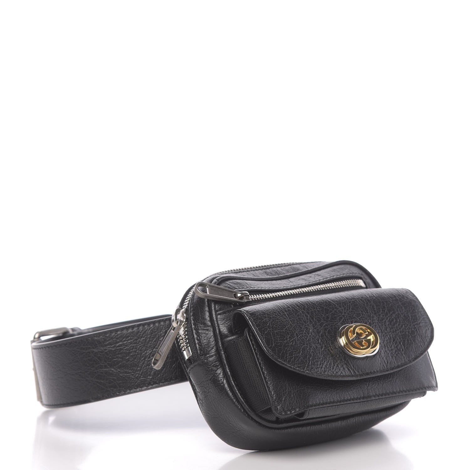 Gucci Fluffy Calfskin Mini Morpheus Belt Bag 70 28 Black 6 of 23