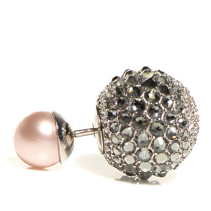 Christian Dior Crystal Mise En Dior Tribal Earrings Grey Pink 2 of 4