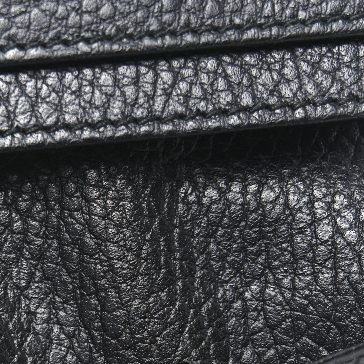 Gucci Pebbled Calfskin GG Marmont Card Case Black 7 of 8