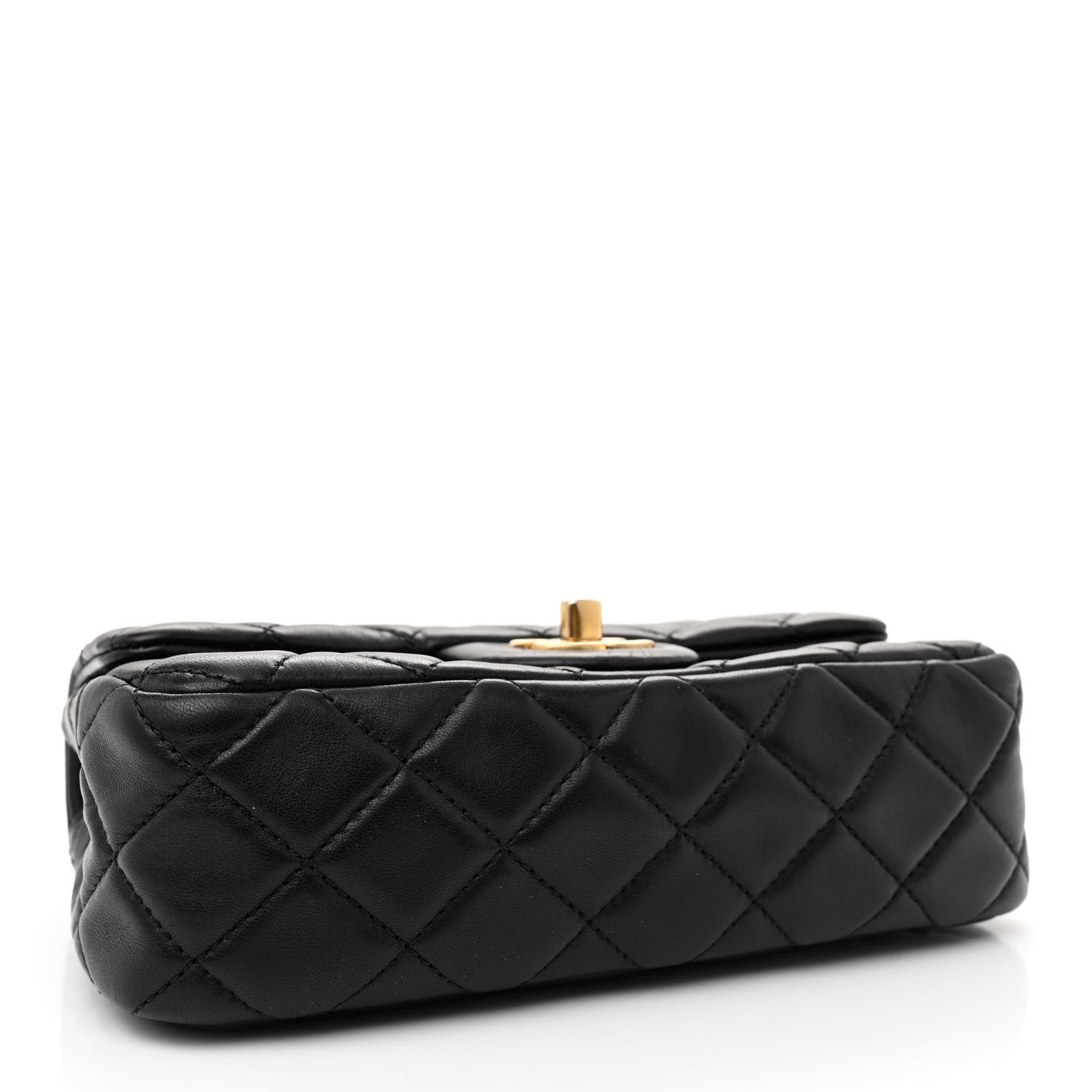 Chanel Lambskin Quilted Mini Rectangular Pearl Crush Flap Black 4 of 11