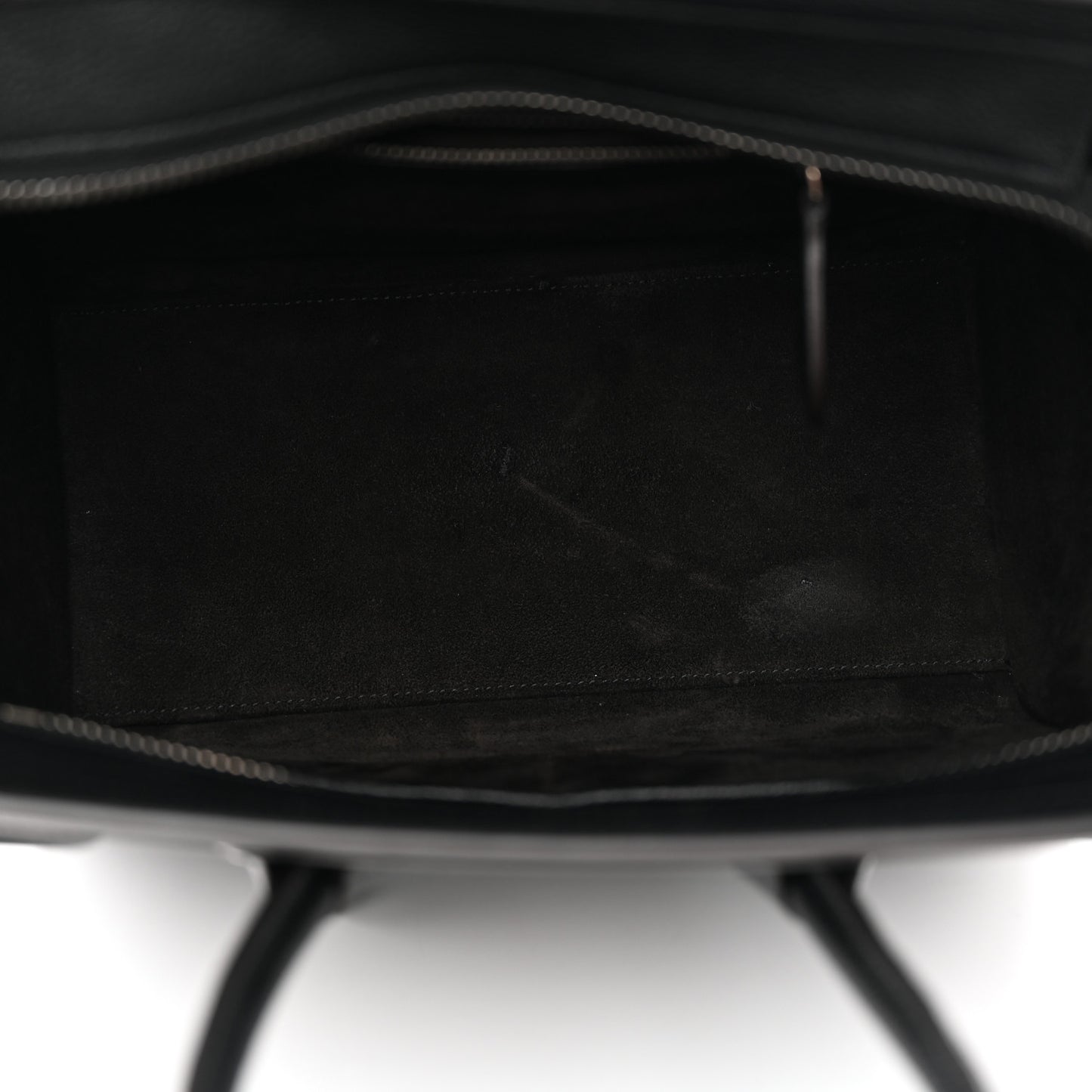 Drummed Calfskin Micro Luggage Black