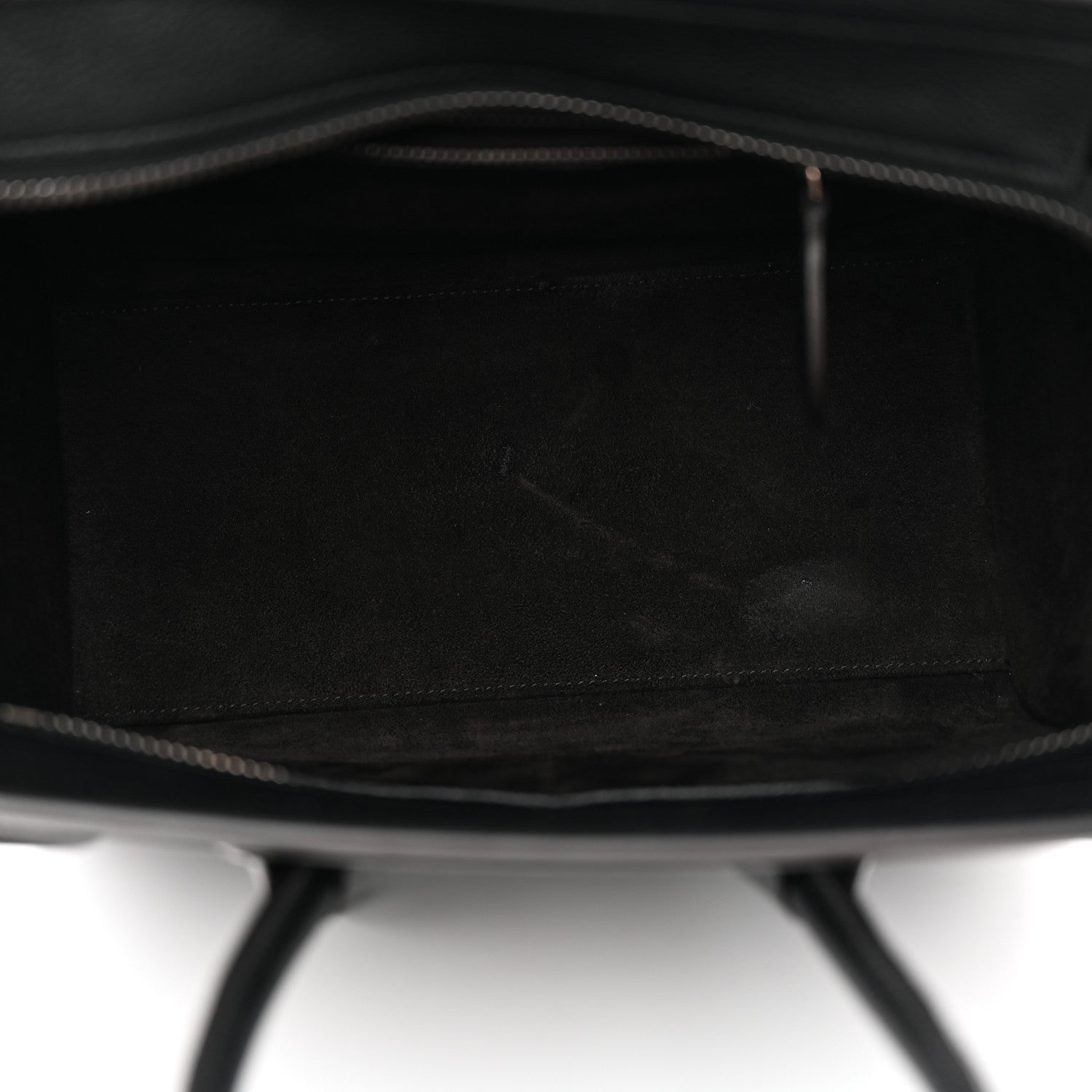Celine Drummed Calfskin Micro Luggage Black 5 of 11