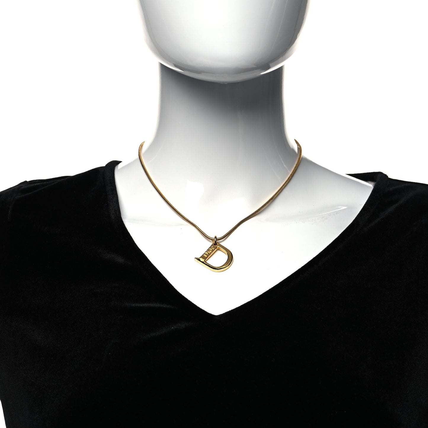 Metal Logo Necklace Gold
