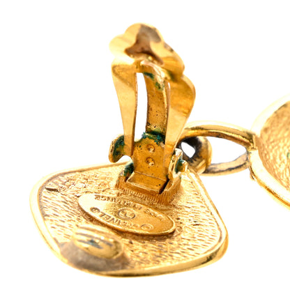 Chanel CC Drop Clip On Earrings Gold 6 of 6