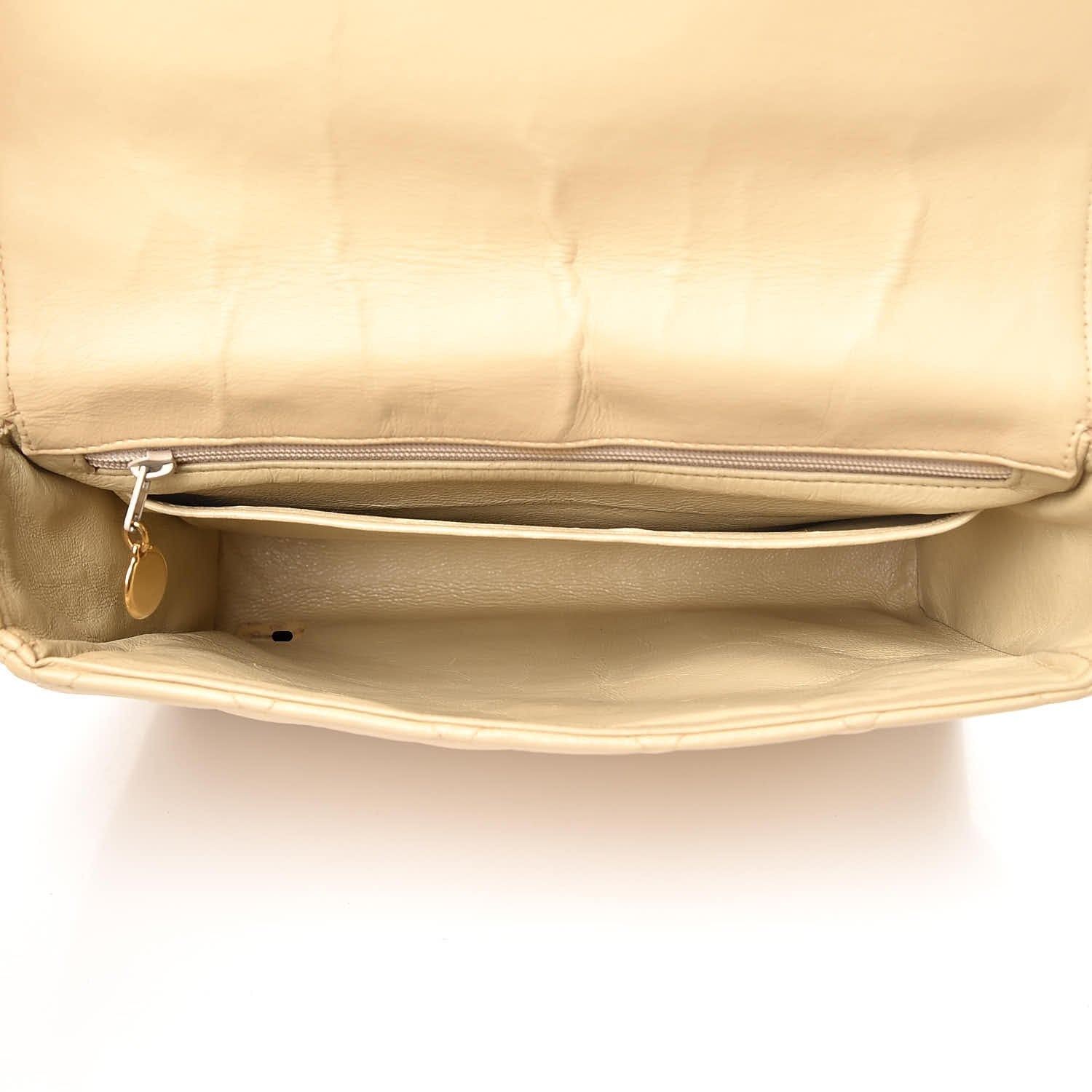 Chanel Lambskin Quilted CC Flap Beige 5 of 15