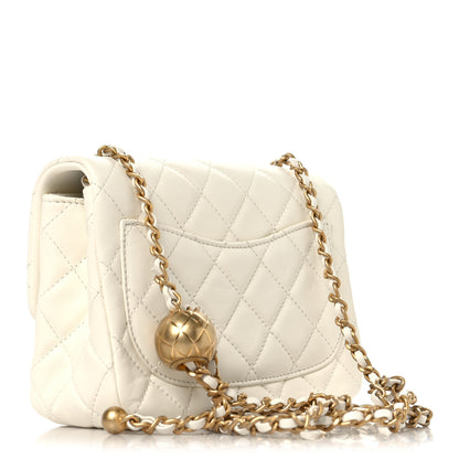 Chanel Lambskin Quilted Mini Pearl Crush Flap White 3 of 11