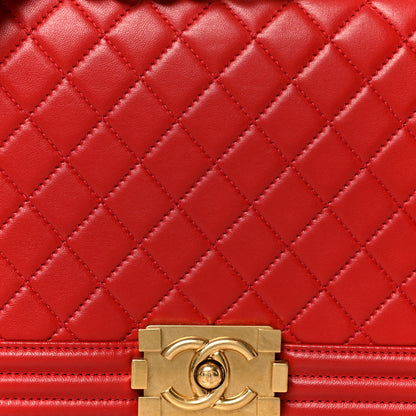 Chanel Lambskin Quilted New Medium Boy Flap Red 8 of 11