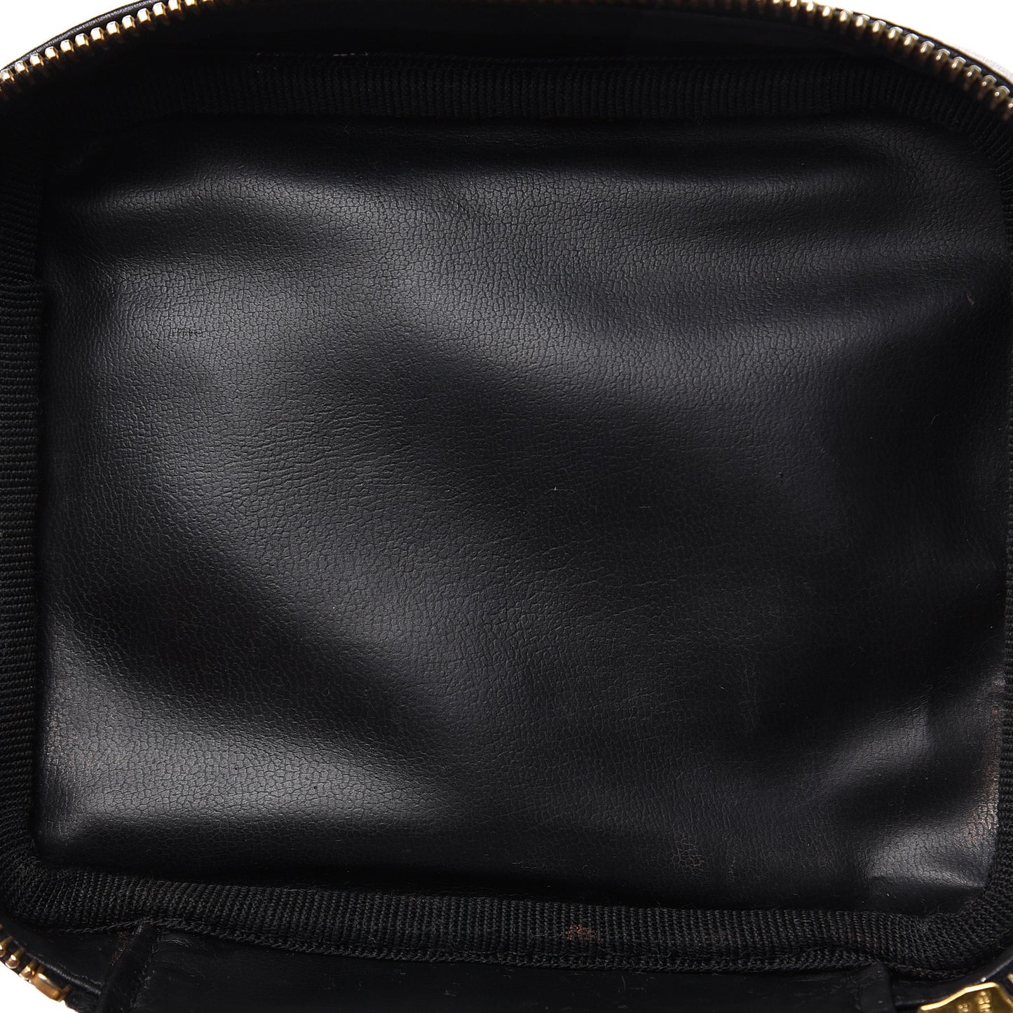 Lambskin Vanity Cosmetic Case Black