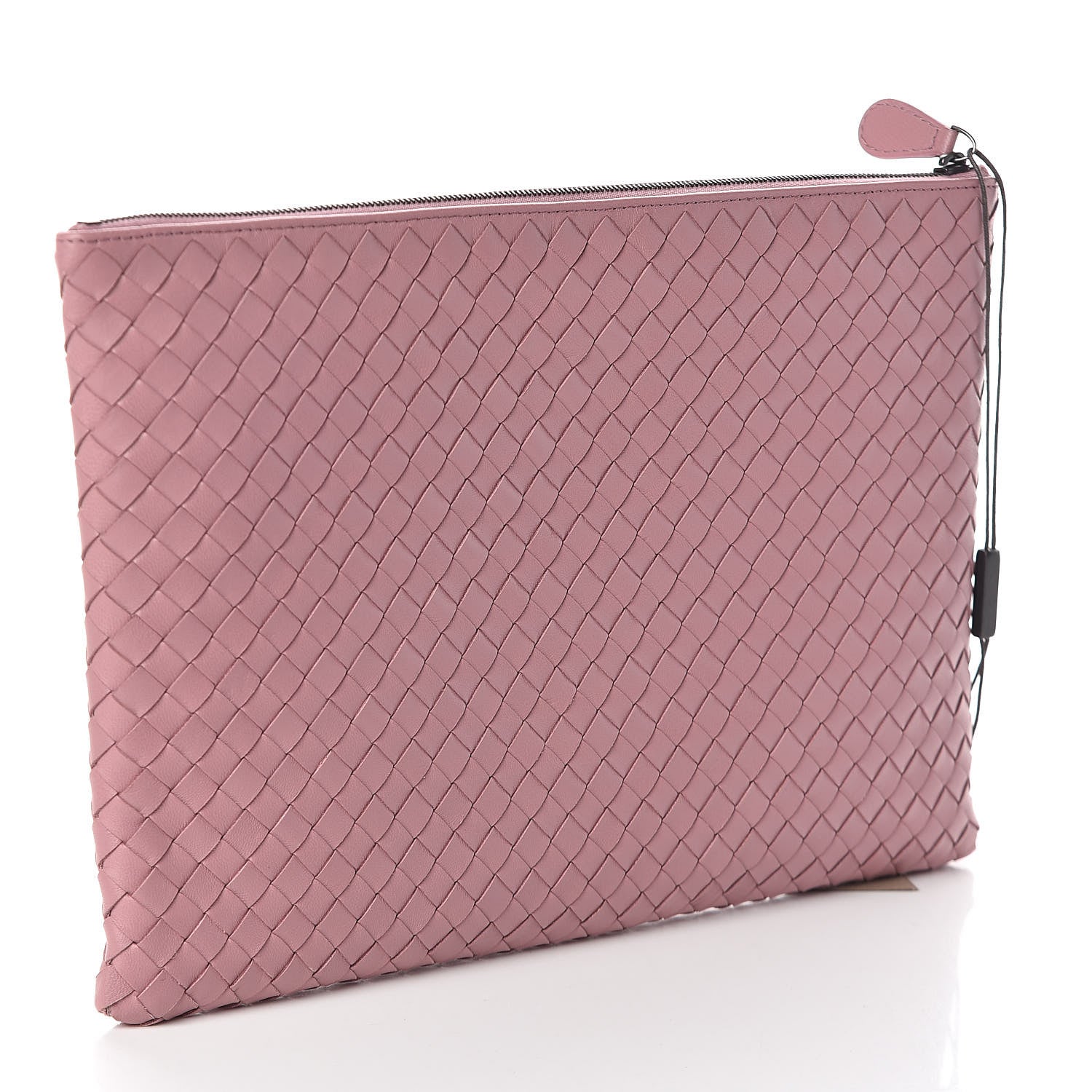 Bottega Veneta Nappa Intrecciato Large Flat Zip Biletto Pouch Watteau 3 of 7