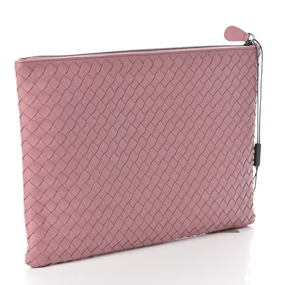 Bottega Veneta Nappa Intrecciato Large Flat Zip Biletto Pouch Watteau 3 of 7