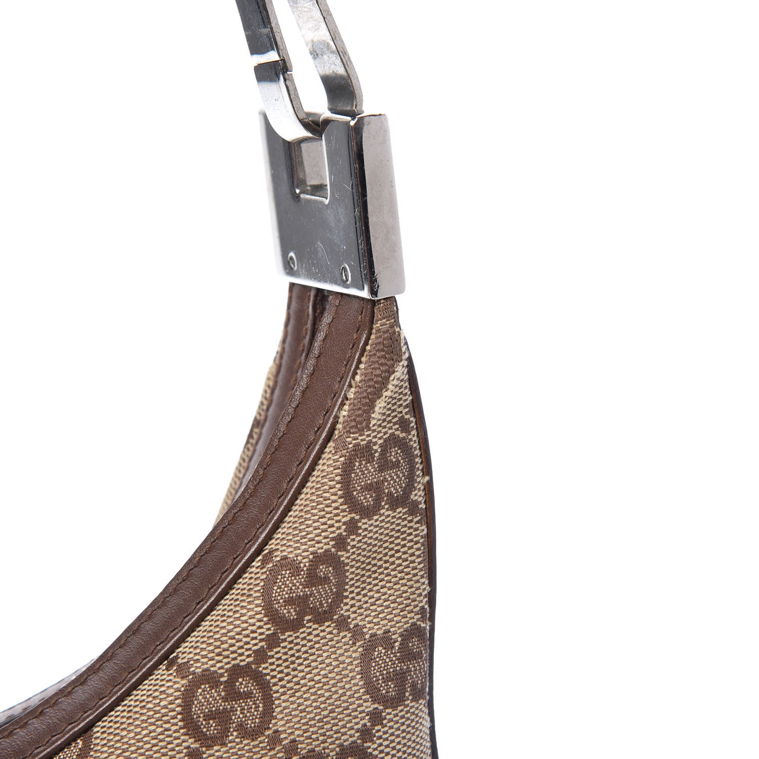 Gucci Monogram GG Small Clasp Hobo Brown 12 of 14
