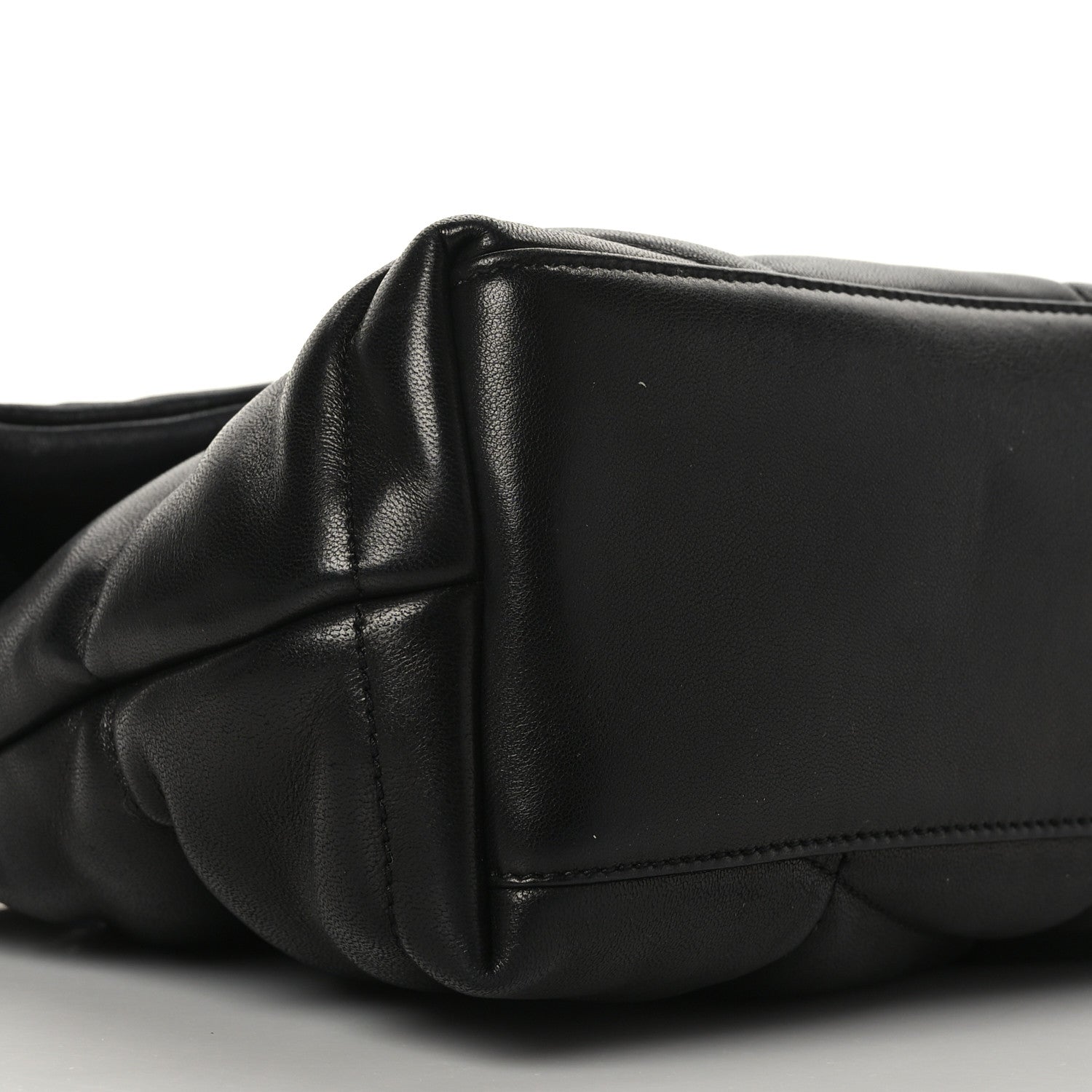 Saint Laurent Lambskin Quilted Small Loulou Puffer Monogram Chain Satchel Black 7 of 8