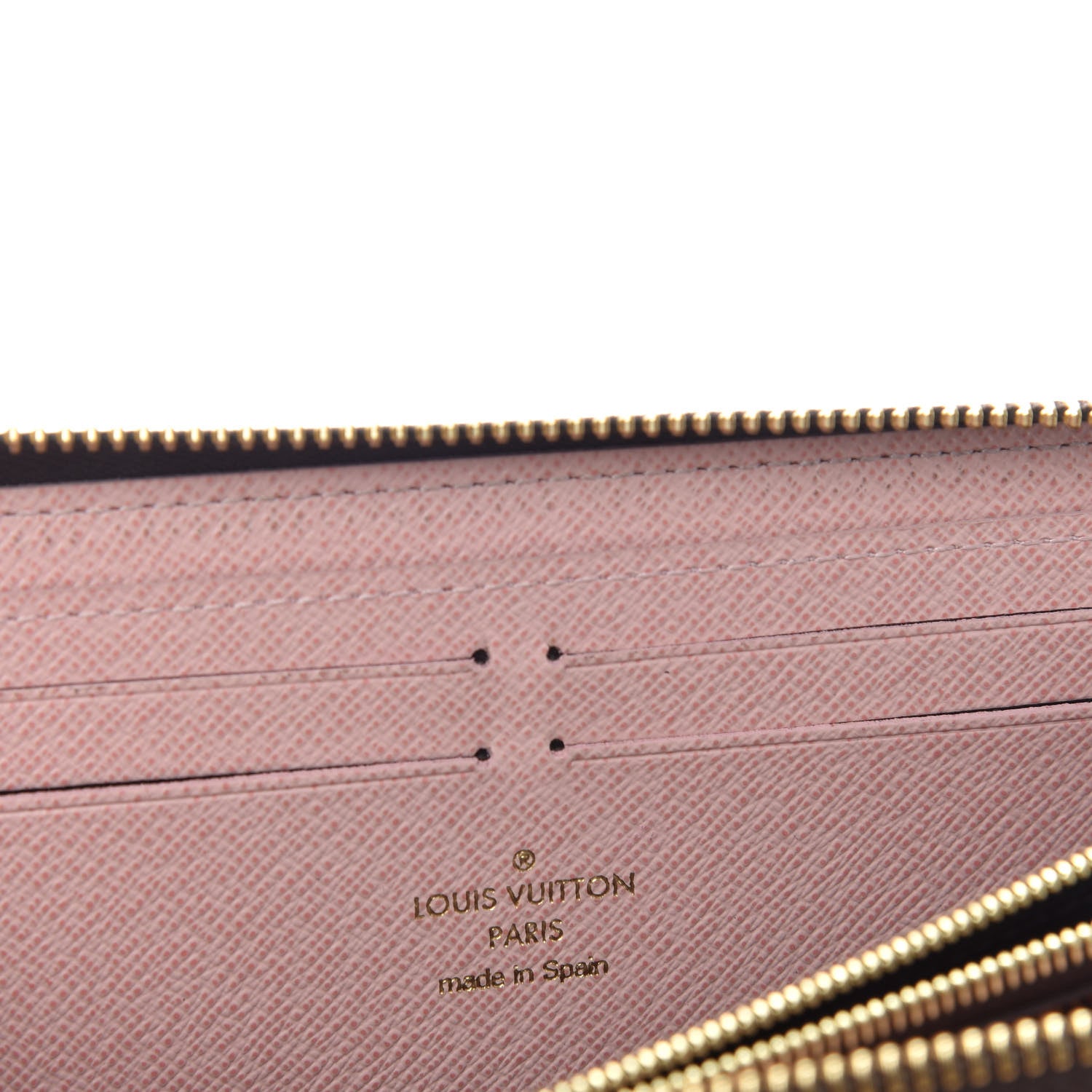 Louis Vuitton Damier Ebene Clemence Wallet Rose Ballerine 6 of 6