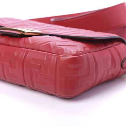 Fendi Nappa FF 1974 Embossed Baguette Fragola 7 of 10