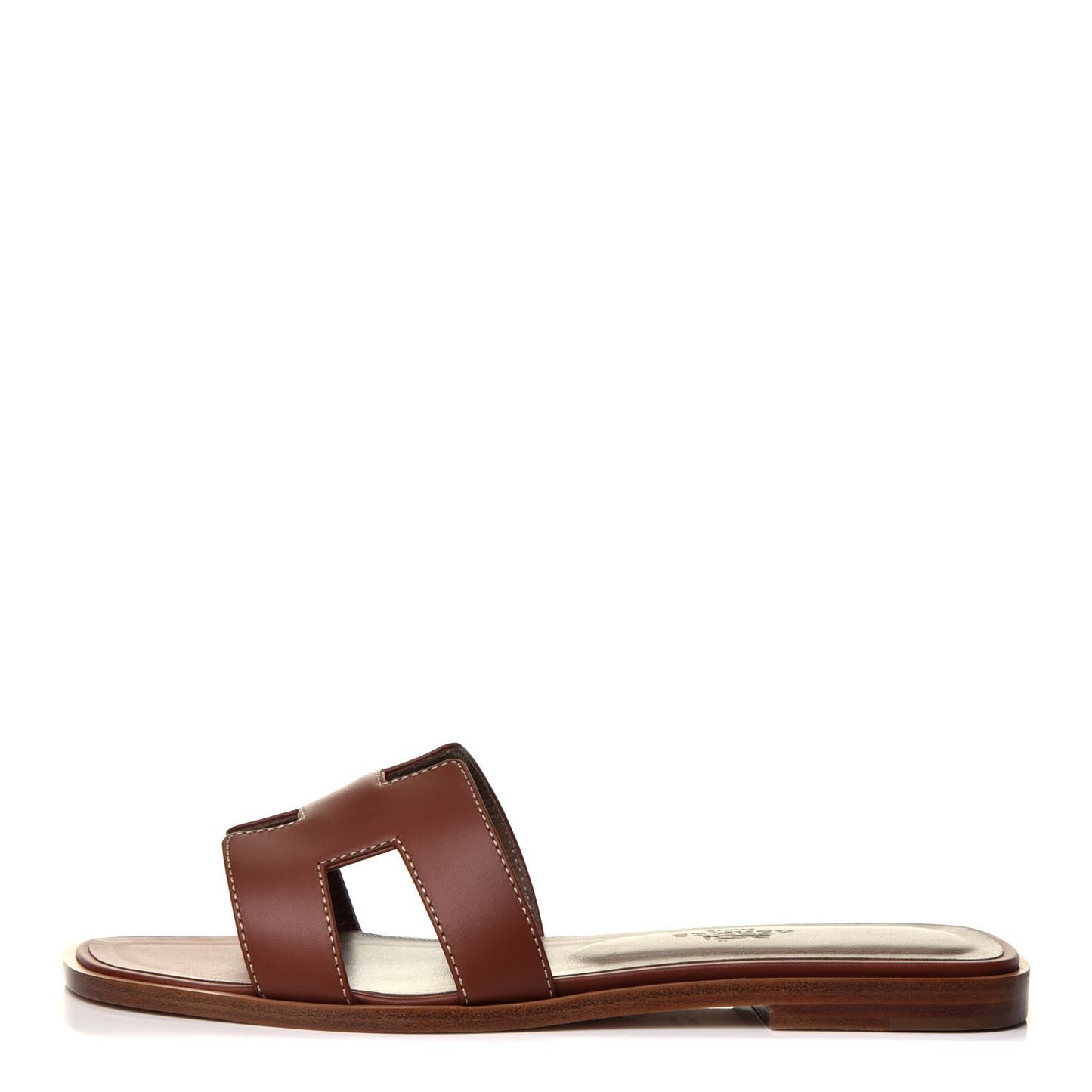 Box Calfskin Oran Sandals 36 Gold