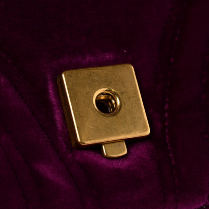 Gucci Velvet Matelasse Medium GG Marmont Shoulder Bag Fuchsia Violet Cyclamen 12 of 13