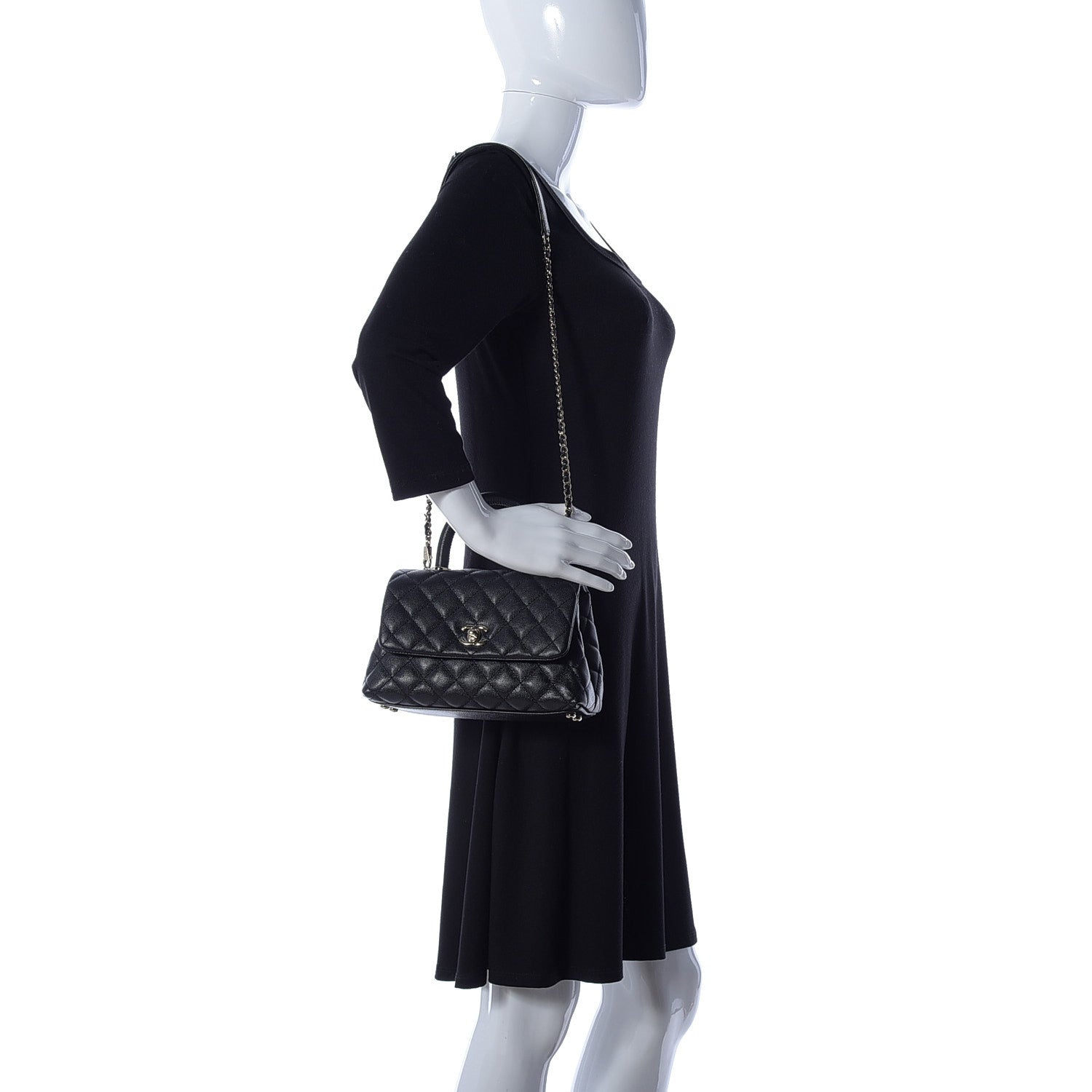 Chanel Caviar Quilted Mini Coco Handle Flap Black 2 of 11