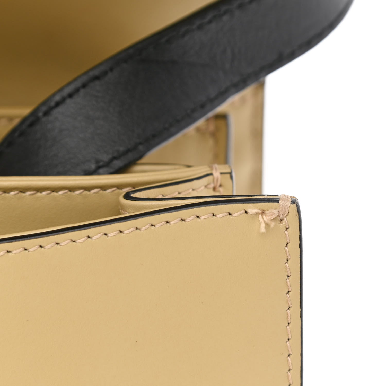 Gucci Smooth Calfskin Small Zumi Shoulder Bag Beige Black 14 of 18