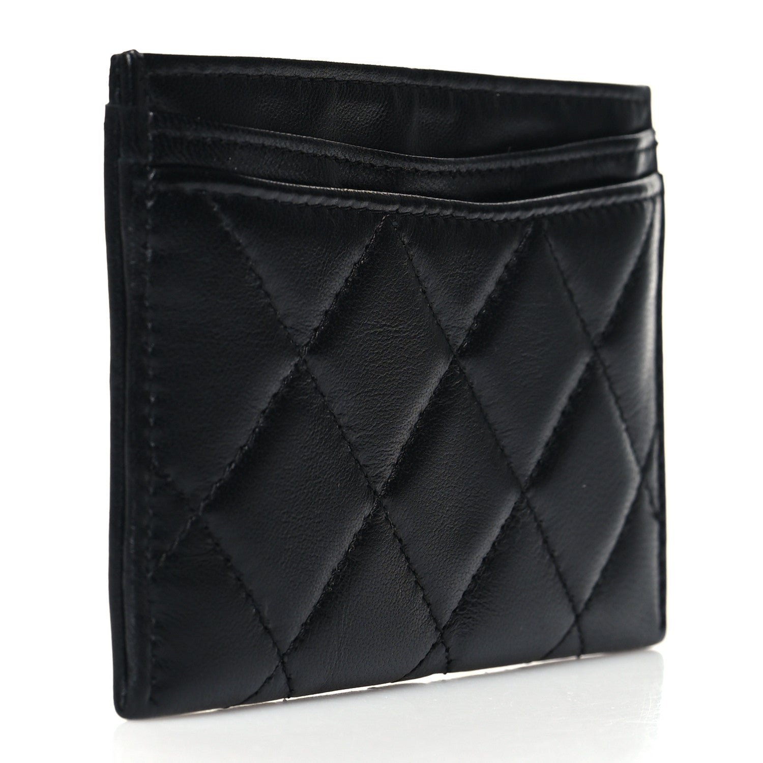 Chanel Lambskin Quilted Card Holder Black 3 of 9