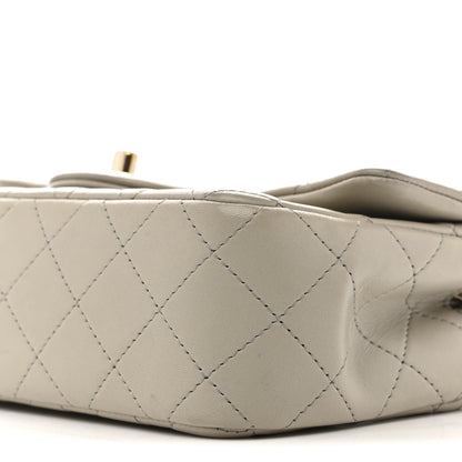 Chanel Lambskin Quilted Mini Rectangular Flap Grey 10 of 13